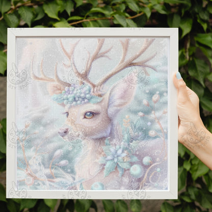 DIY Winter Deer Diamond Painting Kit Product Image Artdiystudio.com