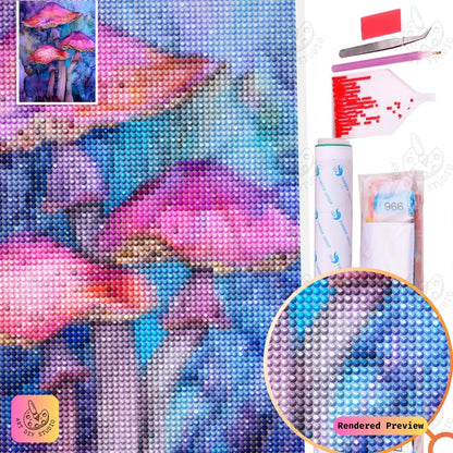 Artdiystudio Dreamscape Fungi Glow Diy Diamond Painting Kit A Vibrant Journey Into Magic 5