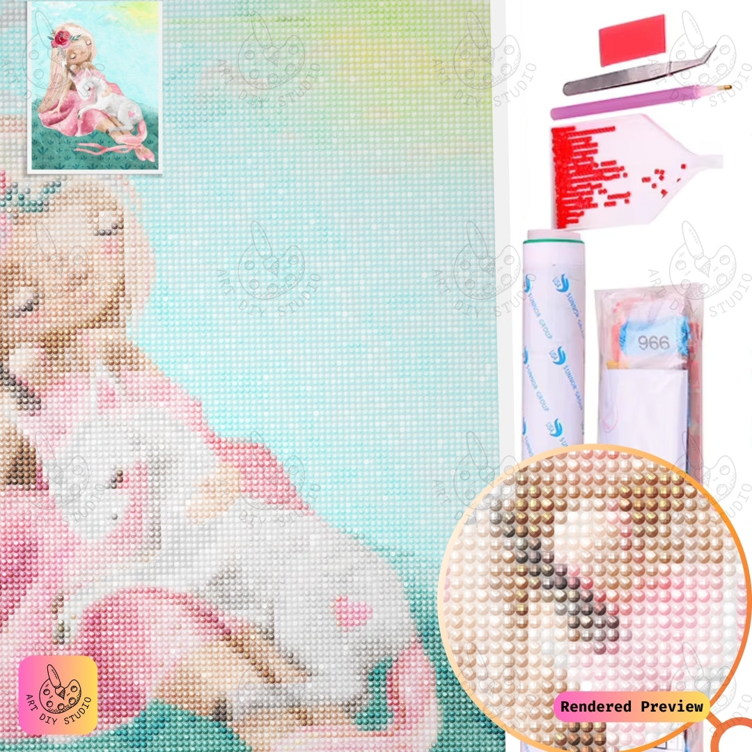 Artdiystudio Dreamy Unicorn Embrace Diy Diamond Painting Kit A Sweet Touch Of Whimsy 5