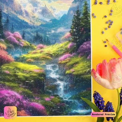 Artdiystudio Dreamy Waterfall Kingdom Diy Diamond Painting Kit A Magical Escape Into Fantasy 3