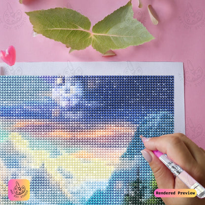 Artdiystudio Dreamy Waterfall Kingdom Diy Diamond Painting Kit A Magical Escape Into Fantasy 4