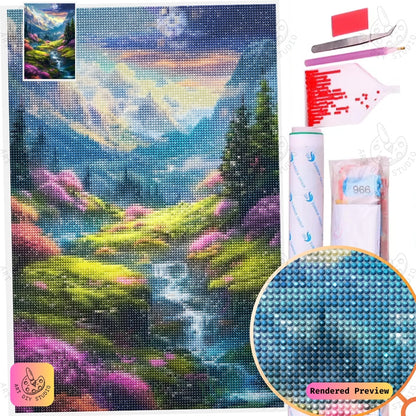 Artdiystudio Dreamy Waterfall Kingdom Diy Diamond Painting Kit A Magical Escape Into Fantasy 5