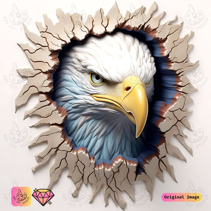 Artdiystudio Eagle Breakthrough Diy Diamond Painting Kit A Bold Statement Of Strength 6