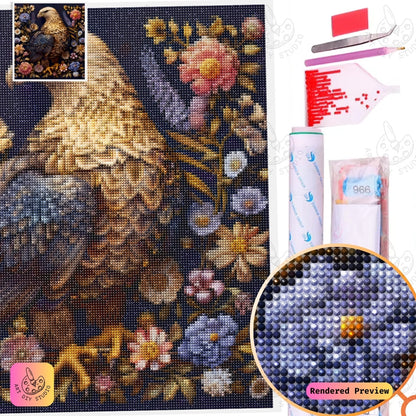 Artdiystudio Eagle In Bloom Diy Diamond Painting Kit A Harmony Of Strength And Beauty 2