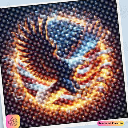 Artdiystudio Eagle Of Radiance Diy Diamond Painting Kit A Bold Celebration Of Freedom