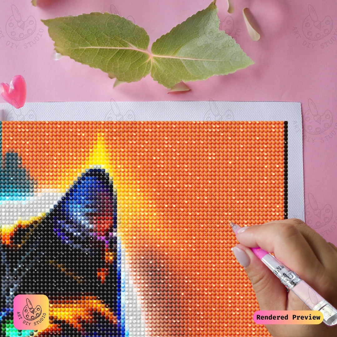 Artdiystudio Electric Paws Diy Diamond Painting Kit A Vibrant Feline Fantasy 4