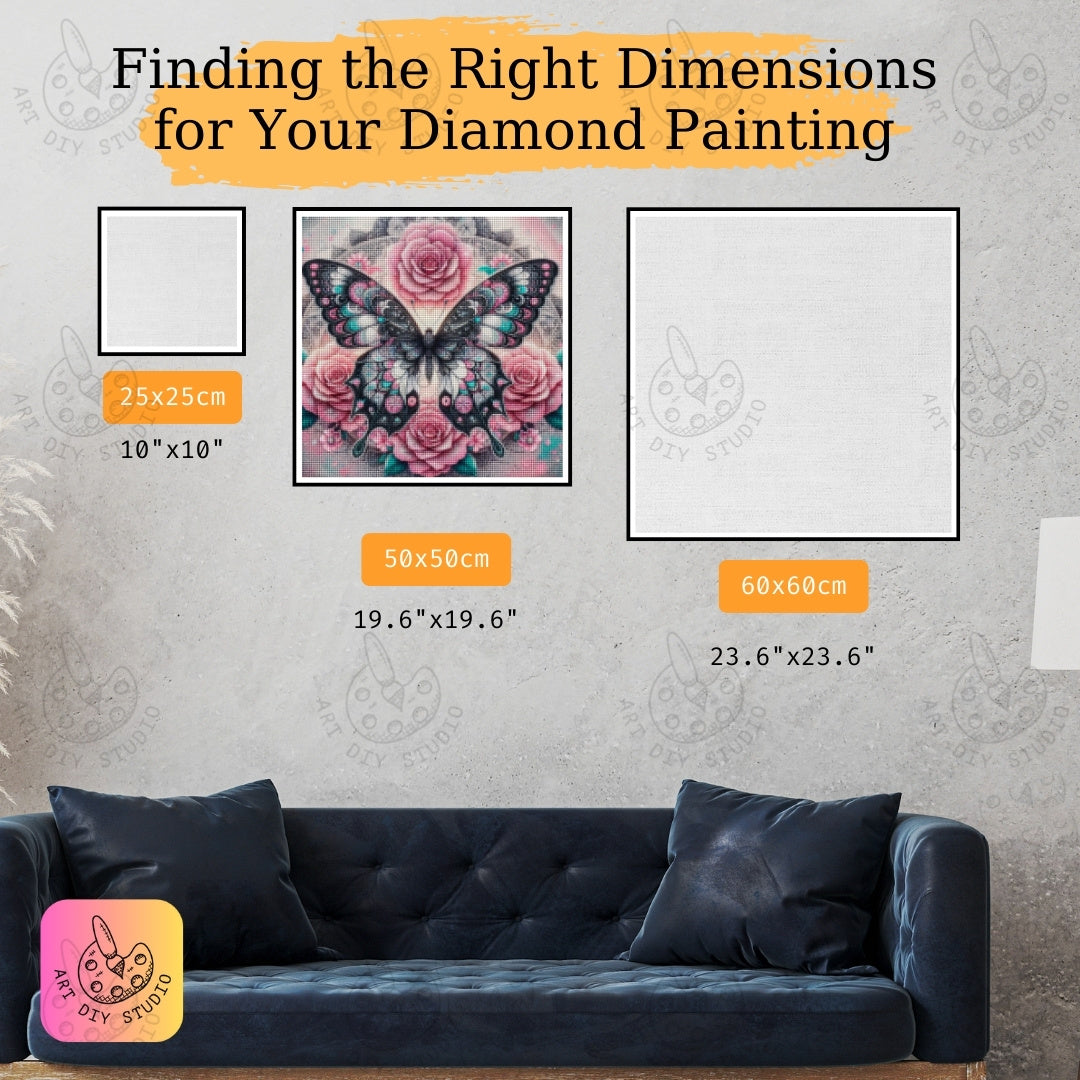 Artdiystudio Enchanted Butterfly Bliss Diamond Painting Kit A Whimsical Elegant Craft Product Image 2