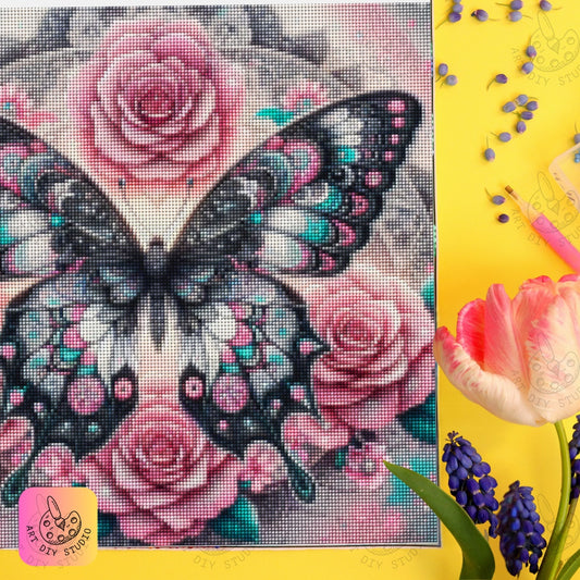Artdiystudio Enchanted Butterfly Bliss Diamond Painting Kit A Whimsical Elegant Craft Product Image 7