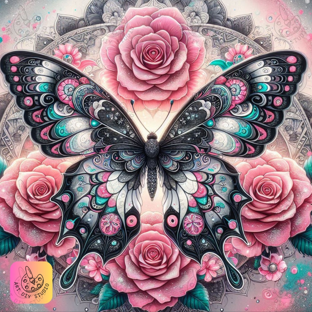 Artdiystudio Enchanted Butterfly Bliss Diamond Painting Kit A Whimsical Elegant Craft Product Image 8