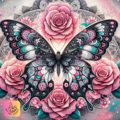 Artdiystudio Enchanted Butterfly Bliss Diamond Painting Kit A Whimsical Elegant Craft Product Image 8