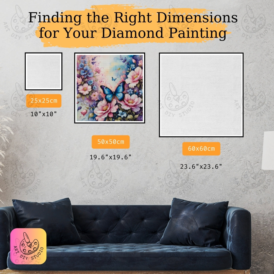 Artdiystudio Enchanted Butterfly Blossom Diy Diamond Painting Kit Natures Beauty In Every Gem Product Image 2