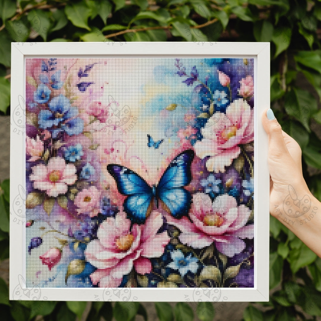 Artdiystudio Enchanted Butterfly Blossom Diy Diamond Painting Kit Natures Beauty In Every Gem Product Image 3