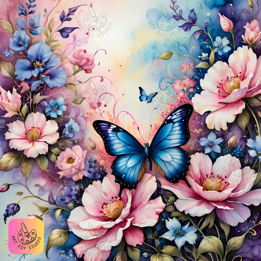 Artdiystudio Enchanted Butterfly Blossom Diy Diamond Painting Kit Natures Beauty In Every Gem Product Image 8