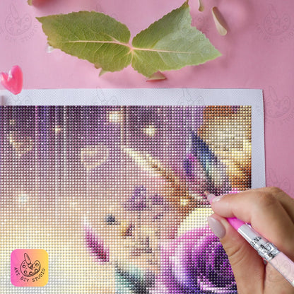 Artdiystudio Enchanted Garden Glow Diy Diamond Painting Kit Step Into A Floral Fantasy 5