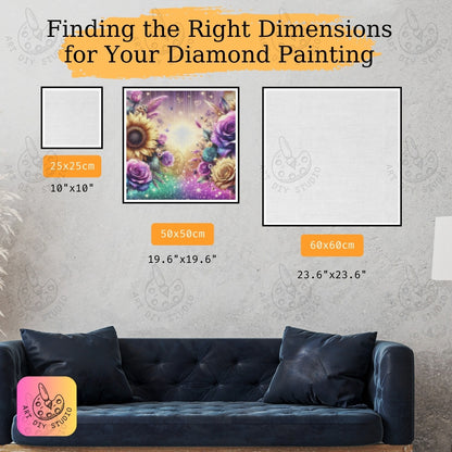Artdiystudio Enchanted Garden Glow Diy Diamond Painting Kit Step Into A Floral Fantasy