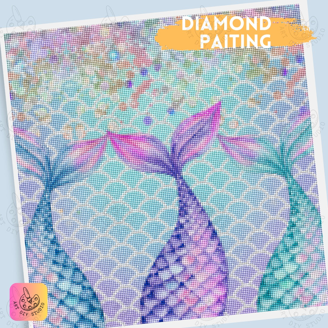 Artdiystudio Enchanted Mermaid Tails Mystical Diamond Painting Kit For Fantasy Lovers Product Image 5