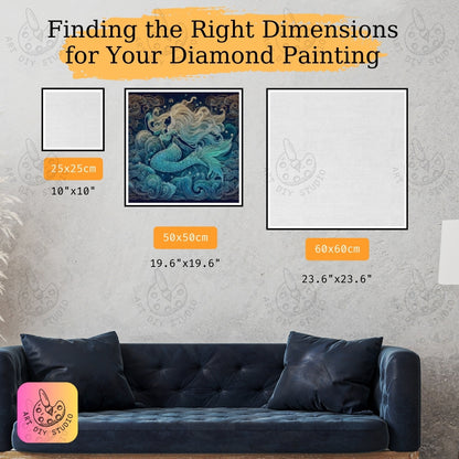 Artdiystudio Enchanted Oceanic Queen Diy Diamond Painting Kit A Mystical Masterpiece Product Image 2