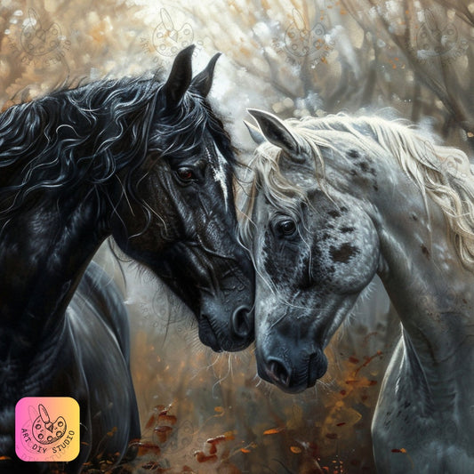 Artdiystudio Eternal Embrace Diy Diamond Painting Kit Capture The Beauty Of Equine Bond 8