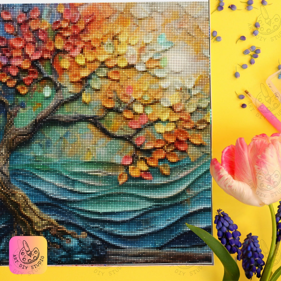 Artdiystudio Eternal Fall Whisper Diamond Painting Kit A Tranquil Nature Masterpiece 7