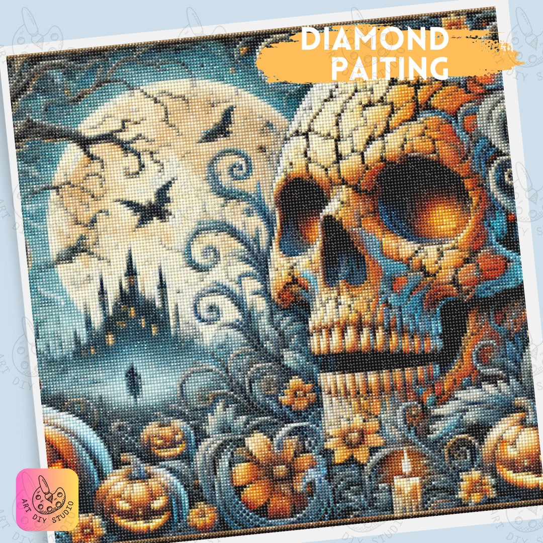 Artdiystudio Eternal Midnight Skull Diy Diamond Painting Kit Embrace The Darkness 4