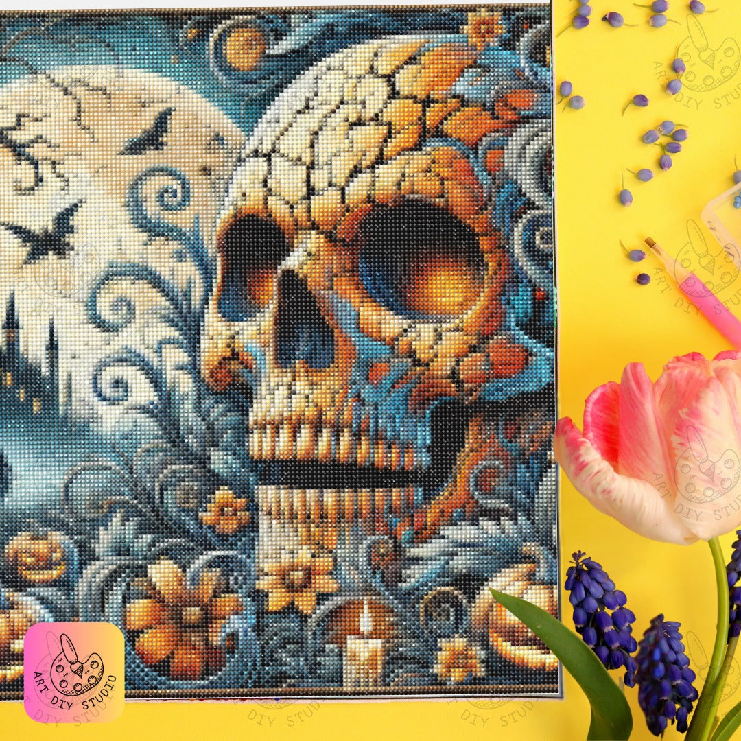 Artdiystudio Eternal Midnight Skull Diy Diamond Painting Kit Embrace The Darkness 6