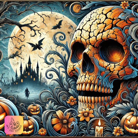 Artdiystudio Eternal Midnight Skull Diy Diamond Painting Kit Embrace The Darkness 8