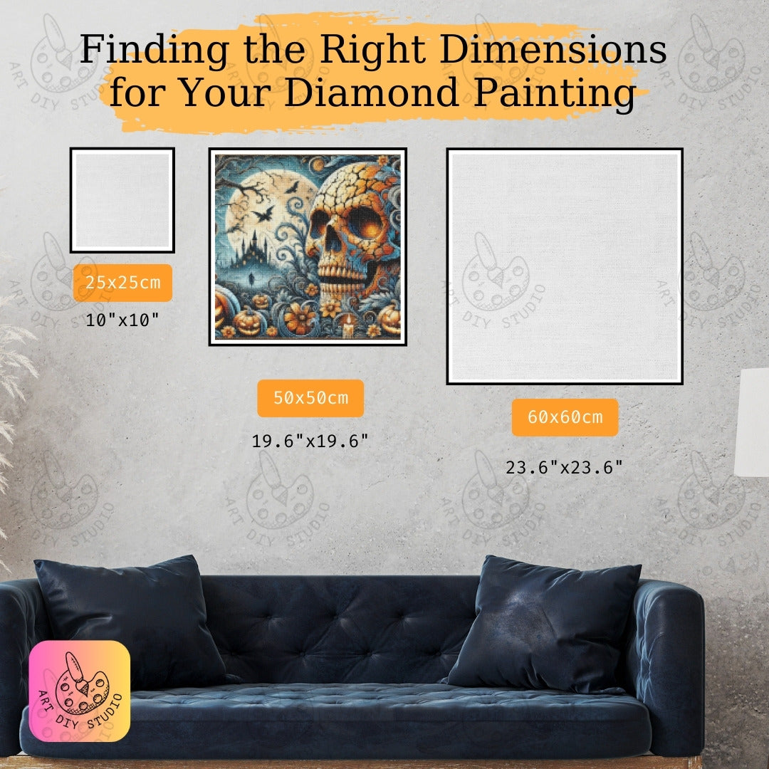 Artdiystudio Eternal Midnight Skull Diy Diamond Painting Kit Embrace The Darkness