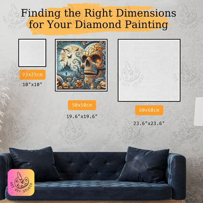 Artdiystudio Eternal Midnight Skull Diy Diamond Painting Kit Embrace The Darkness
