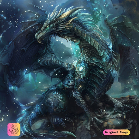 Artdiystudio Eternal Night Warden Diy Diamond Painting Kit A Majestic Tale In Art