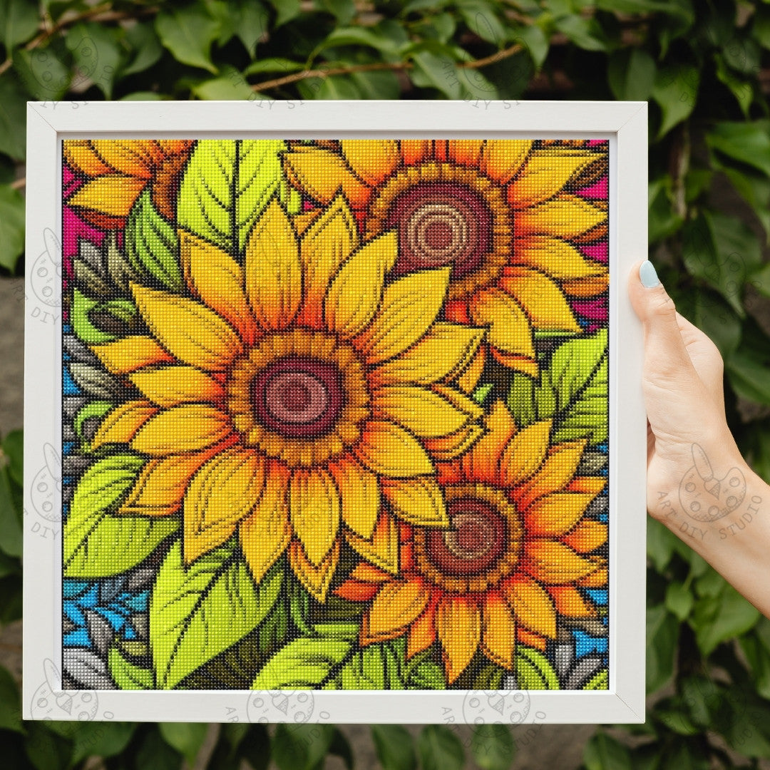 Artdiystudio Feel The Warmth Of Sunny Blooms Leaves A Bright And Cheerful Diamond Painting Kit 2