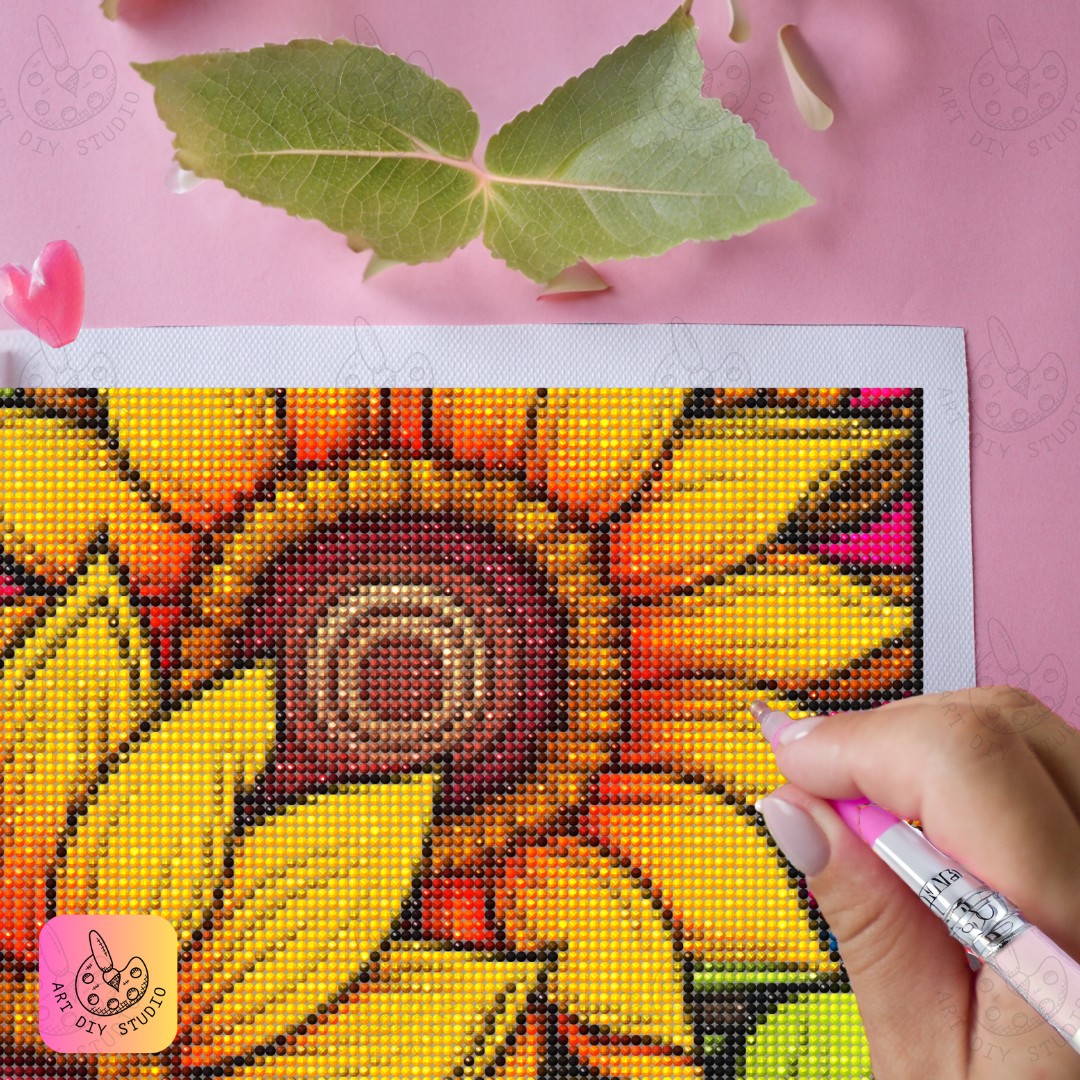 Artdiystudio Feel The Warmth Of Sunny Blooms Leaves A Bright And Cheerful Diamond Painting Kit 5