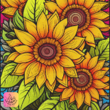 Artdiystudio Feel The Warmth Of Sunny Blooms Leaves A Bright And Cheerful Diamond Painting Kit 7