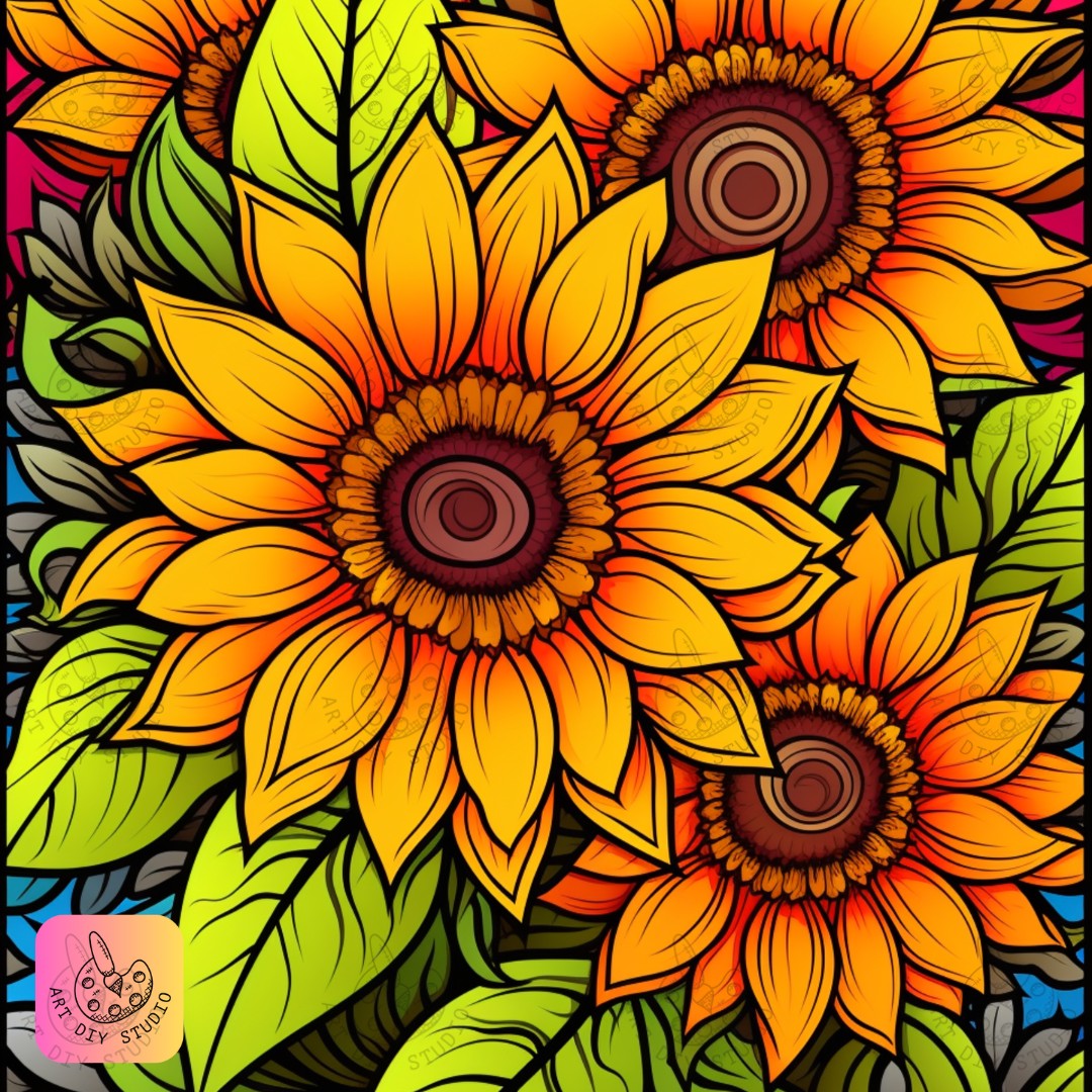 Artdiystudio Feel The Warmth Of Sunny Blooms Leaves A Bright And Cheerful Diamond Painting Kit 8