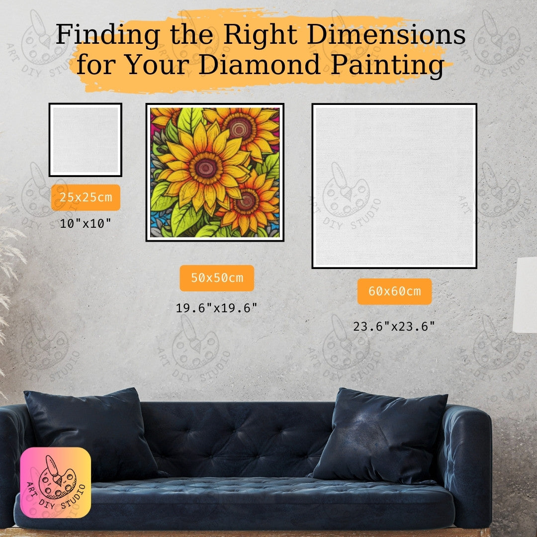 Artdiystudio Feel The Warmth Of Sunny Blooms Leaves A Bright And Cheerful Diamond Painting Kit