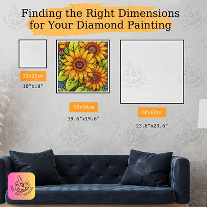 Artdiystudio Feel The Warmth Of Sunny Blooms Leaves A Bright And Cheerful Diamond Painting Kit