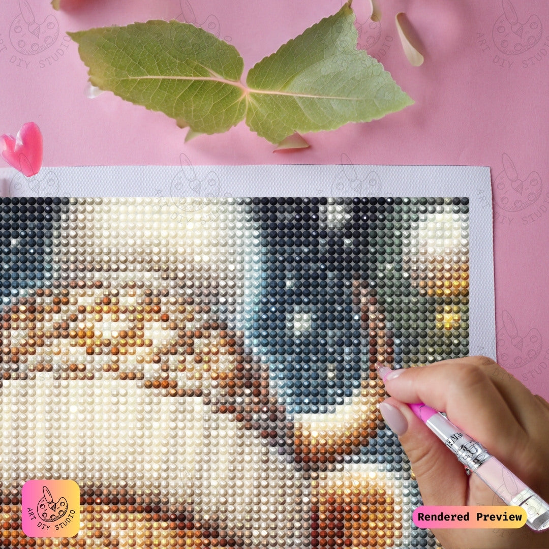 Artdiystudio Festive Furry Joy Diy Diamond Painting Kit Cozy Holiday Cow Art 4