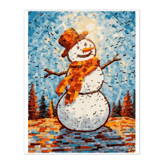 Artdiystudio Festive Snowman Paint By Numbers Kit A Joyful Holiday Craft 4