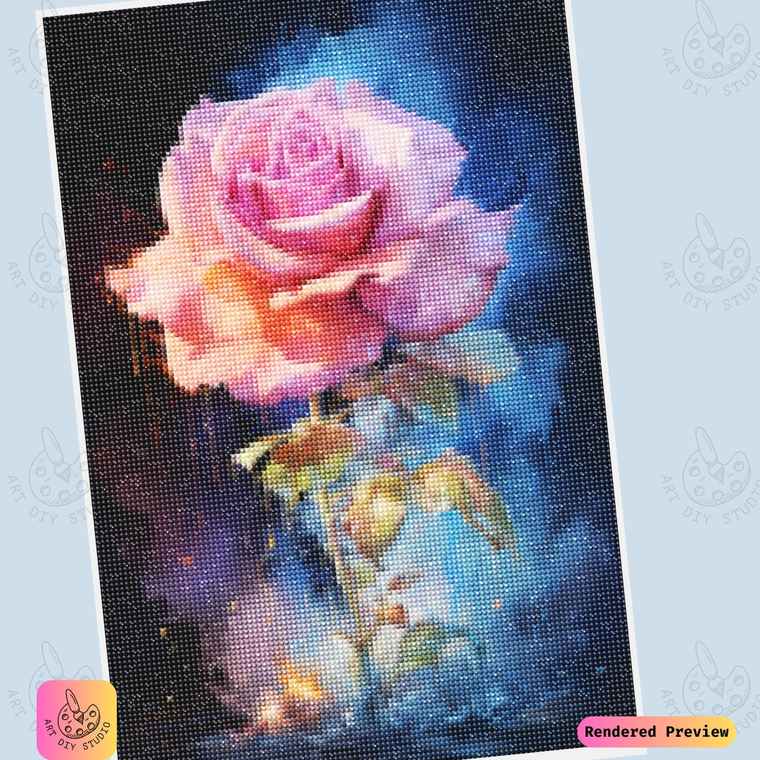 Artdiystudio Fiery Rose Enchantment Diy Diamond Painting Kit A Stunning Floral Masterpiece 6