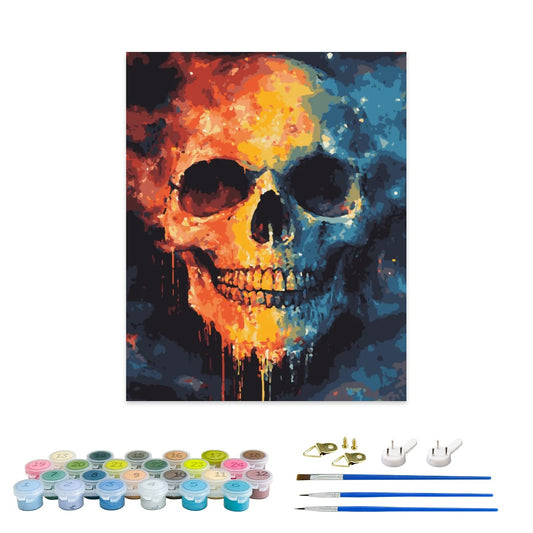Artdiystudio Fiery Skull Paint By Numbers Kit A Bold And Intense Artistic Creation 4