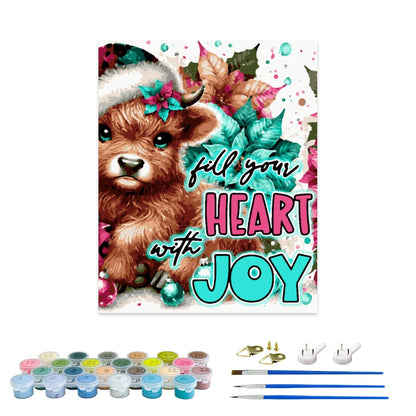 Artdiystudio Fill Your Heart With Joy Paint By Numbers Kit A Heartwarming Holiday Craft