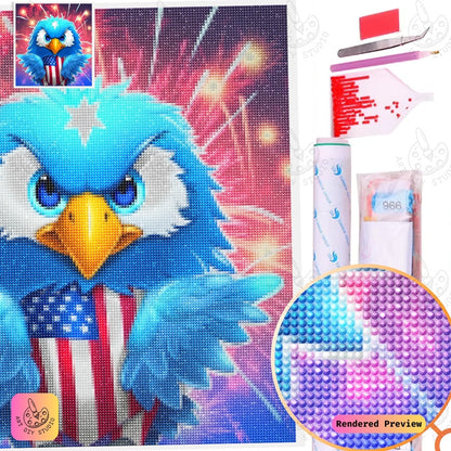 Artdiystudio Firework Eagle Festivity Diy Diamond Painting Kit A Lively Celebration Of Patriotism 2