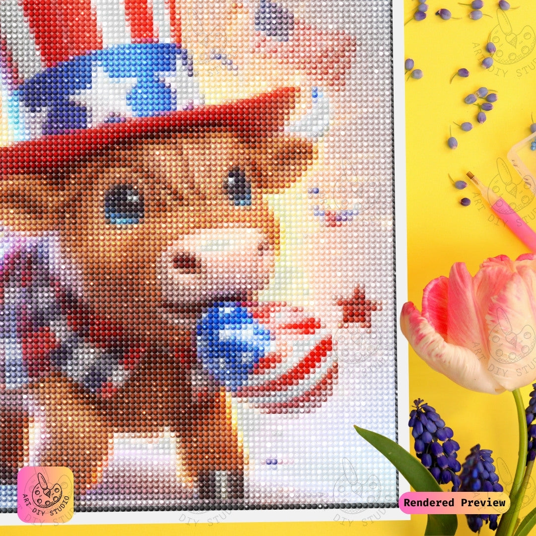 Artdiystudio Firework Moo Magic Diy Diamond Painting Kit A Festive Burst Of Fun 3