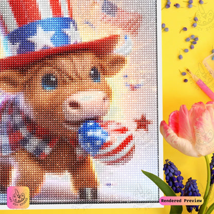 Artdiystudio Firework Moo Magic Diy Diamond Painting Kit A Festive Burst Of Fun 3