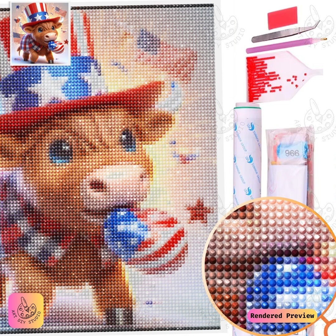 Artdiystudio Firework Moo Magic Diy Diamond Painting Kit A Festive Burst Of Fun 5
