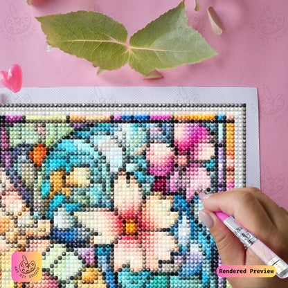 Artdiystudio Floral Cross Radiance Diy Diamond Painting Kit Celebrate Sacred Beauty 4