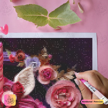 Artdiystudio Floral Unicorn Elegance Diy Diamond Painting Kit A Fusion Of Art And Charm 4