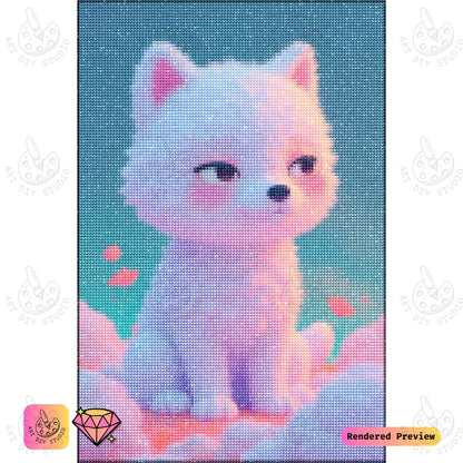 Artdiystudio Fluffy Cloud Companion Diy Diamond Painting Kit A Sweet And Dreamy Escape 2