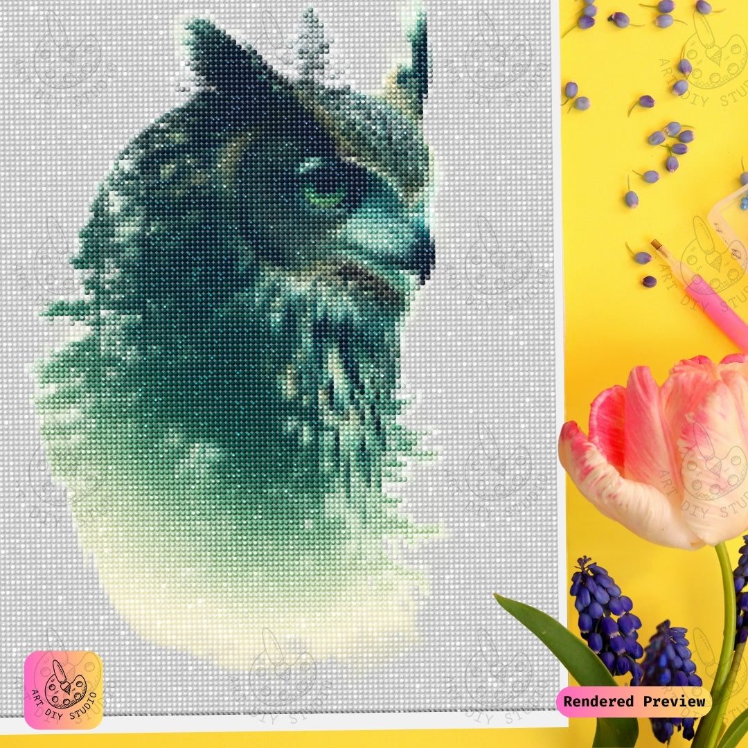 Artdiystudio Forest Echo Owl Diy Diamond Painting Kit A Minimalist Nature Fusion 3