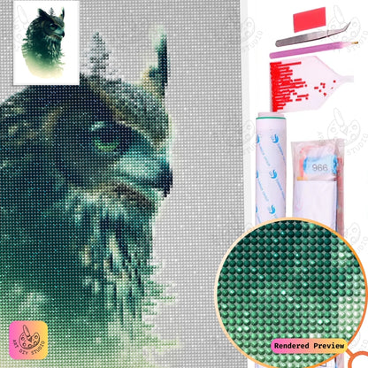 Artdiystudio Forest Echo Owl Diy Diamond Painting Kit A Minimalist Nature Fusion 5