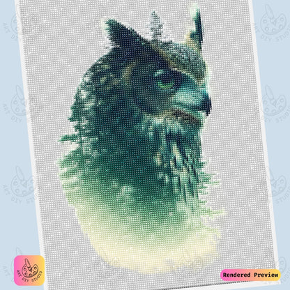 Artdiystudio Forest Echo Owl Diy Diamond Painting Kit A Minimalist Nature Fusion 6